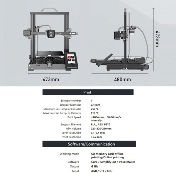 پرینتر سه بعدی اورجینال برند Voxelab Aquila X2 - Image 3