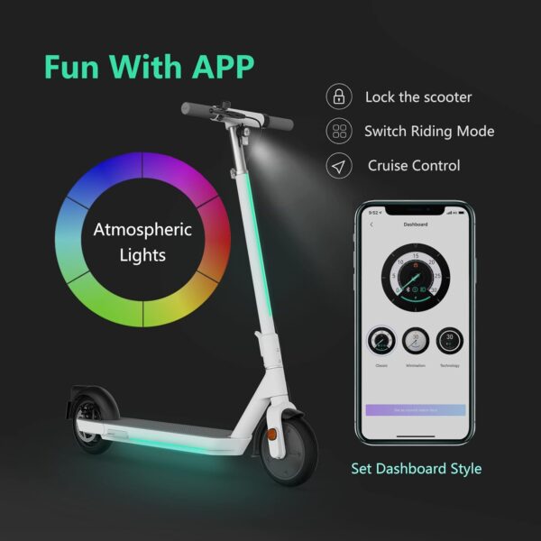اسکوتر برقی برند OKAI NEON برای بزرگسالان (سفید) - Image 4