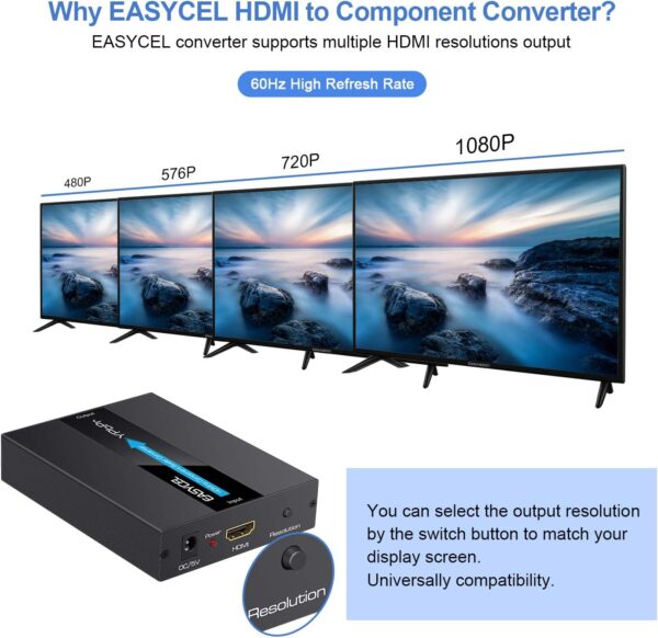 تبدیل HDMI به کامپوننت،الومینیومی برند EASYCEL - Image 4