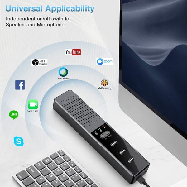بلندگوی و میکروفون رایانه با هاب برند JOYACCESS - Image 2