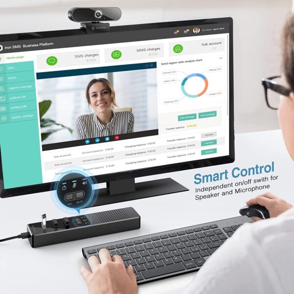 بلندگوی و میکروفون رایانه با هاب برند JOYACCESS - Image 4