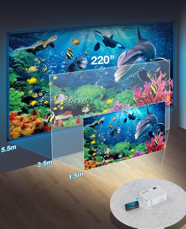 ویدیوپروژکتور WiFi با بلوتوث از برند COMAOGO - Image 5