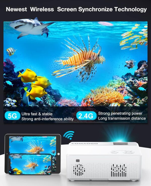ویدیوپروژکتور WiFi با بلوتوث از برند COMAOGO - Image 2