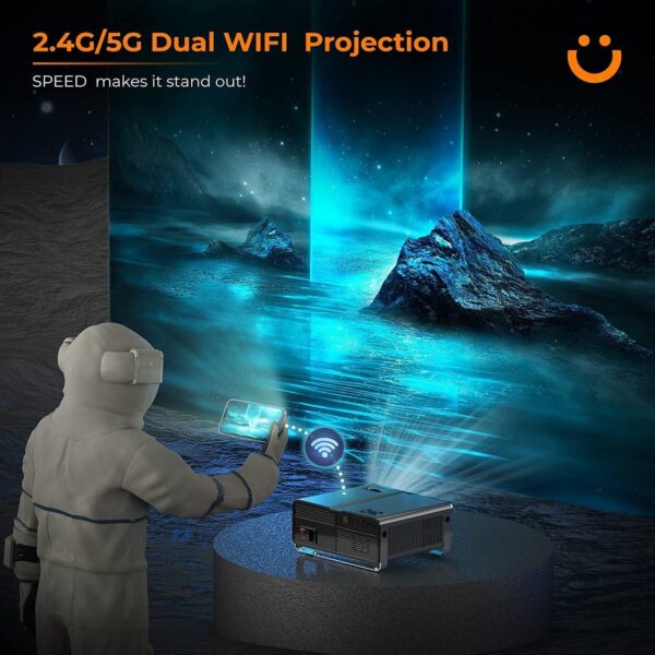 ویدیوپروژکتور بلوتوثی وای فای برند YABER V10 - Image 2