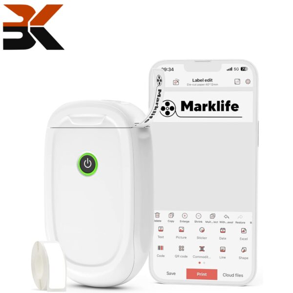 دستگاه لیبل زن حرارتی بلوتوثی برند MARKLIFE