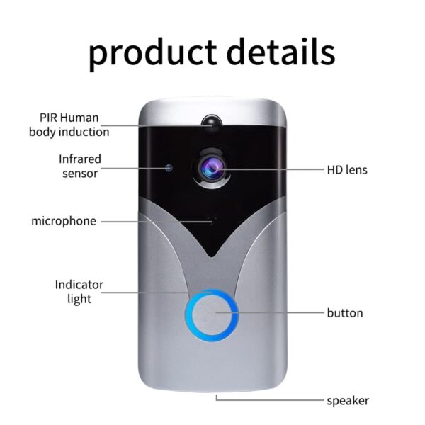 زنگ درب بیسیم تصویری هوشمند برند Adium - Image 8