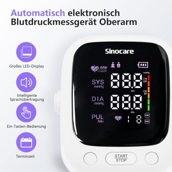 دستگاه فشارسنج خون دیجیتالی برند sinocar - Image 7