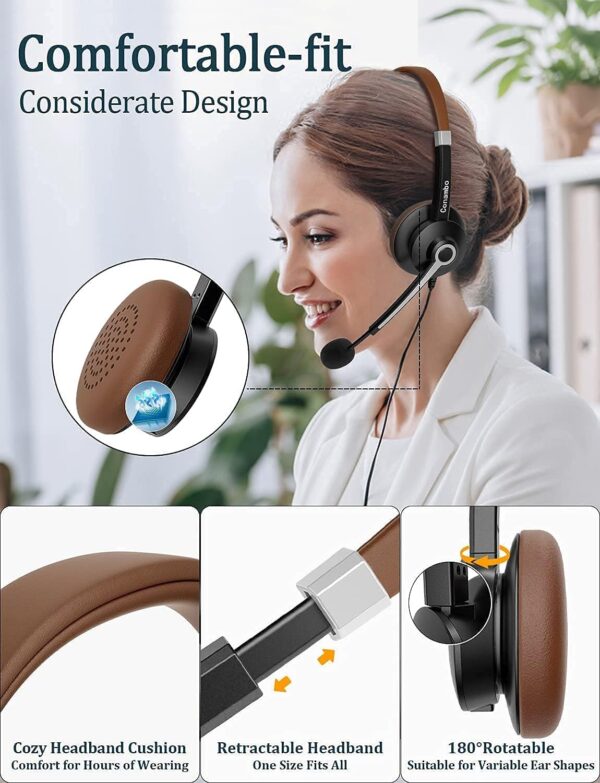 هدست مکالمه USB و جک 3.5m برند Conambo - Image 5