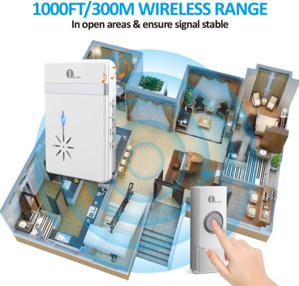 زنگ درب بیسیم برد 300 متر برند 1BYONE - Image 6