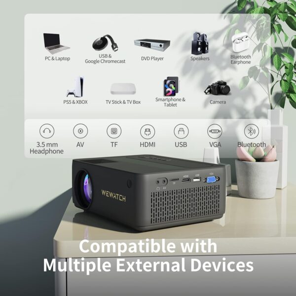 مینی ویدیوپروژکتور برند WEWATEH V10 Pro - Image 4