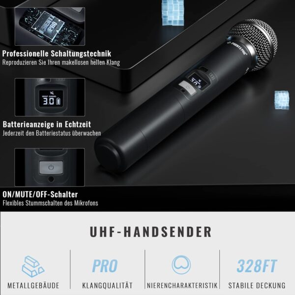 سیستم میکروفون دوگانه بیسیم برند Phenyx Pro - Image 5