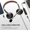 هدست مکالمه USB و جک 3.5m برند Conambo - Image 4