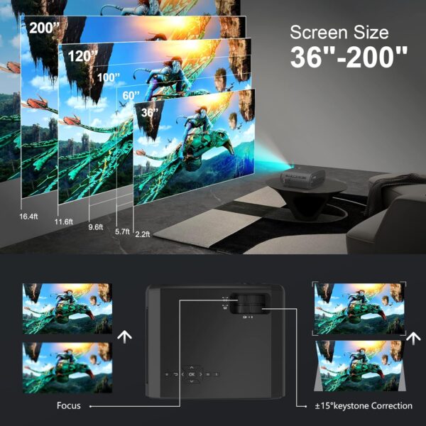 ویدیوپروژکتور وایفای برند WEWATCH V50 - Image 7
