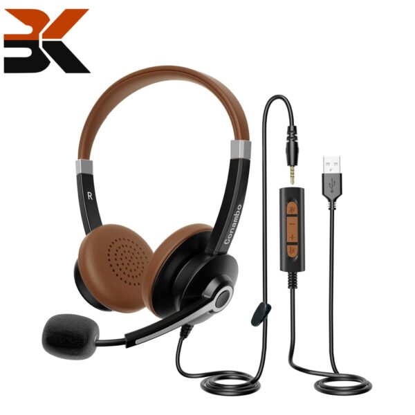 هدست مکالمه USB و جک 3.5m برند Conambo