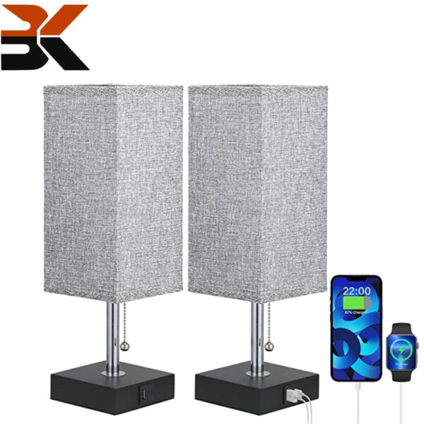 چراغ کنار تختی با شارژر USB دو عددی