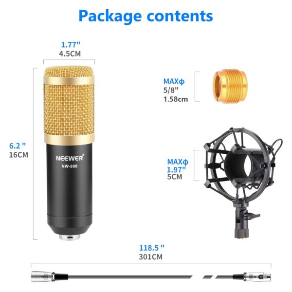 میکروفون حرفه ای استودیو برند Neewer مدل NW-800 - Image 4