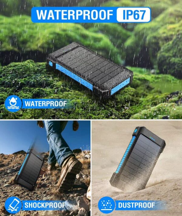 پاوربانک خورشیدی 26800 میلی آمپر برند Acelufly مدل M30000 - Image 3
