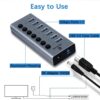 هاب 7 پورت USB 3.0 برند HOPDAY مدل HB052 - Image 6