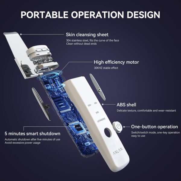 لایه بردار پوست صورت التراسونیک برند ANLAN مدل JD-CP001 - Image 4