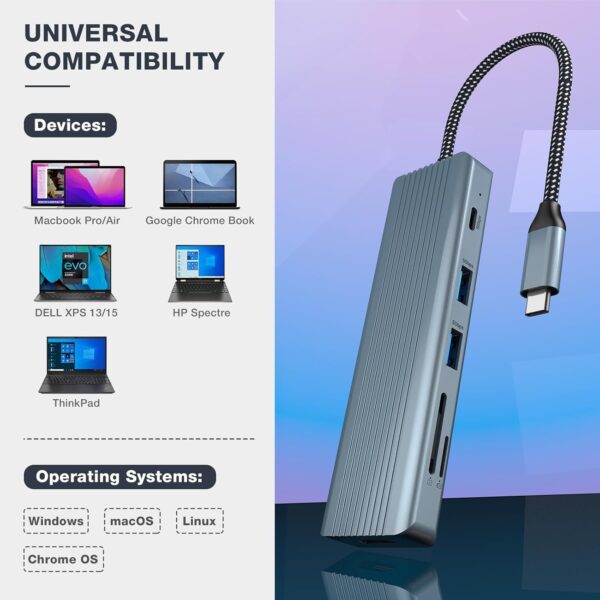 هاب 9 پورت USB-C مدل OB-HB038 برند OBERSTER - Image 4