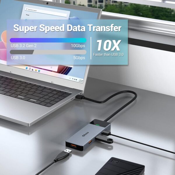 هاب 5 پورت USB-C برند Qhou مدل HB046 - Image 5