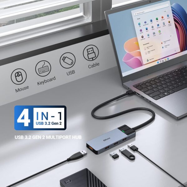 هاب 5 پورت USB-C برند Qhou مدل HB046 - Image 7