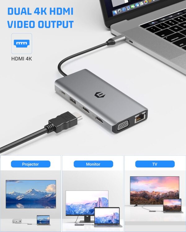 هاب 12 پورت Type-C مدل HB020A برند Qhou - Image 7