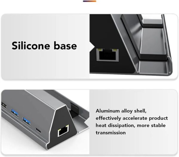 هاب 7 پورت USB-C هولدر دار برند Denash - Image 8