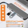 هاب 6 پورت USB-C برند varkda - Image 2