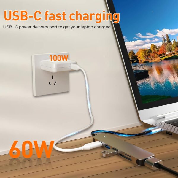 هاب 6 پورت USB-C برند varkda - Image 4