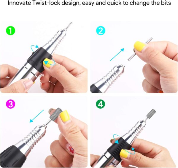 سوهان ناخن برقی حرفه ای برند JCMASTER مدل JD400 - Image 3