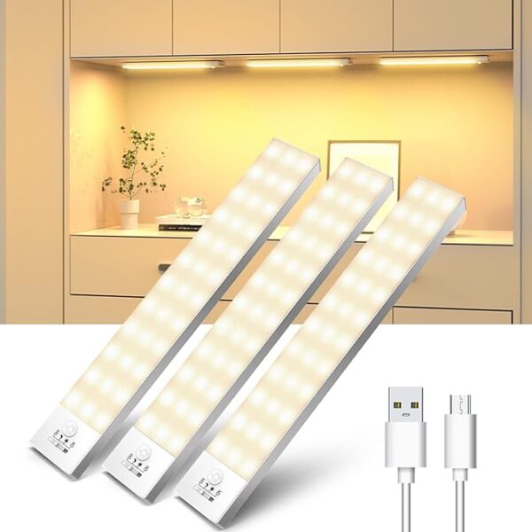 چراغ‌ زیر کابینتی با سنسور حرکت  برند OUILA پک 3 عددی - Image 2