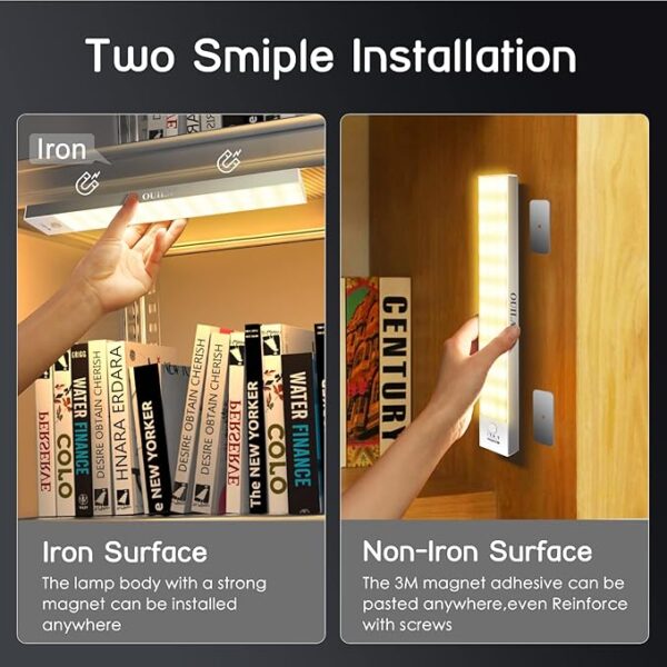 چراغ‌ زیر کابینتی با سنسور حرکت  برند OUILA پک 3 عددی - Image 5