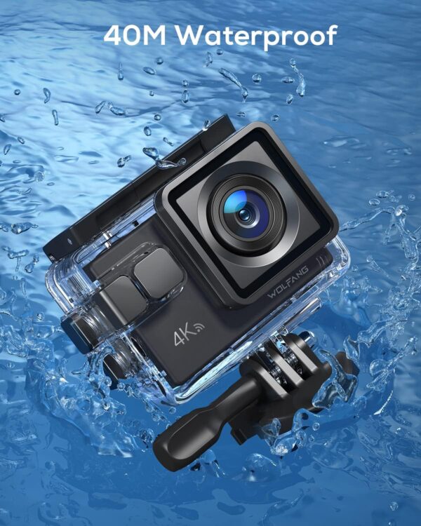 دوربین فیلمبرداری ورزشی اکشن 4K برند WOLFANG مدل GA100 - تصویر 2