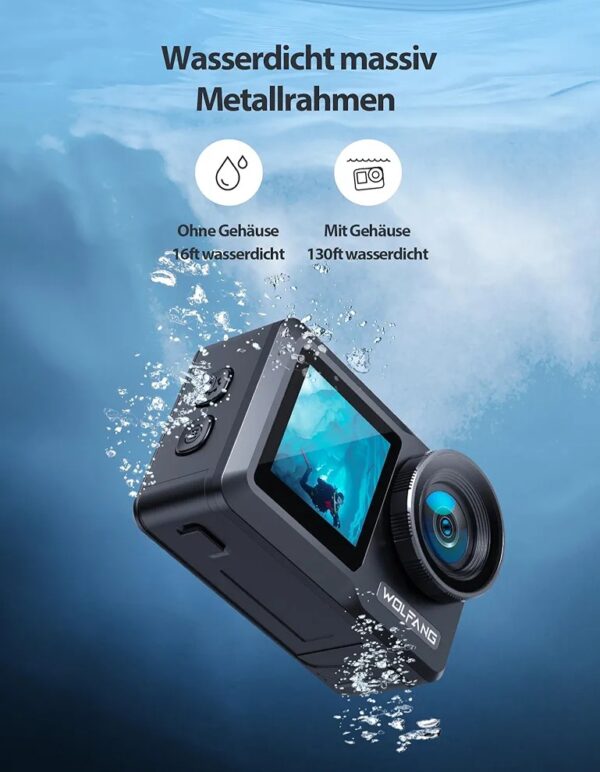 دوربین اکشن ورزشی کیفت 6K برند WOLFANG مدل GA460 - تصویر 6