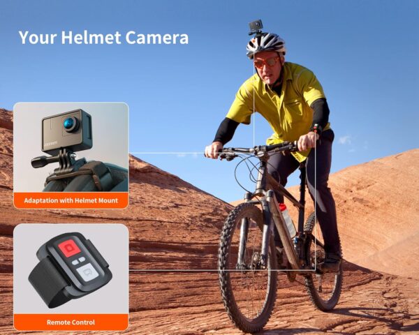 دوربین اکشن ورزشی 20 مگاپیکسل برند iZEEKER 4k مدل iA100 - تصویر 4