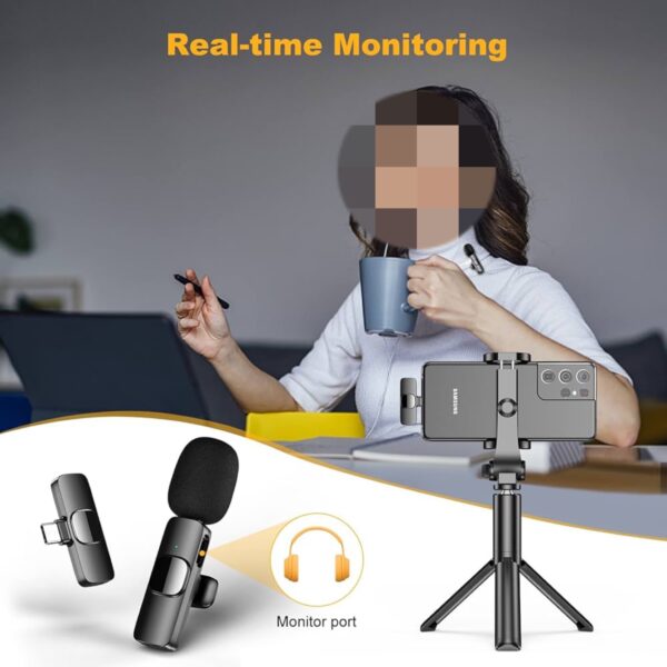 میکروفون بی سیم یقه ای دو عددی - تصویر 9