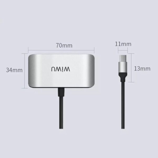 هاب 3 پورت USB-C برند WIWU مدل C2H - تصویر 5