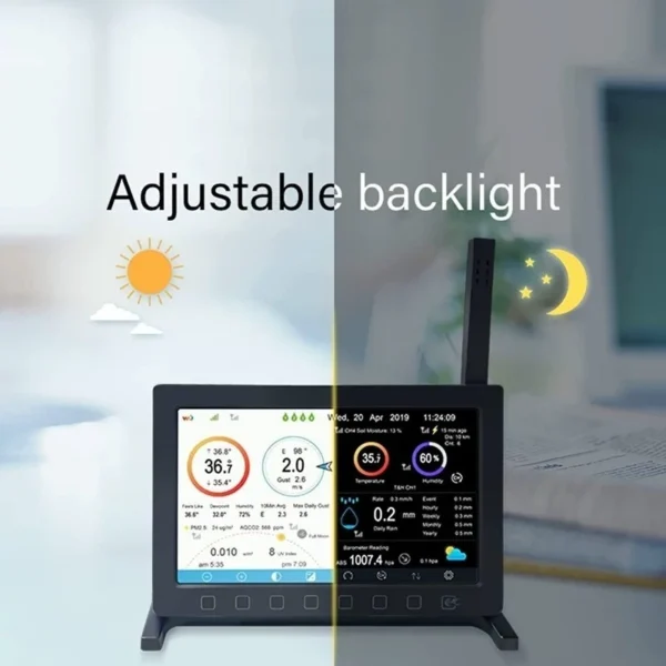 ایستگاه هواشناسی هفت کاره برند Ecowitt مدل HP2561 - تصویر 5
