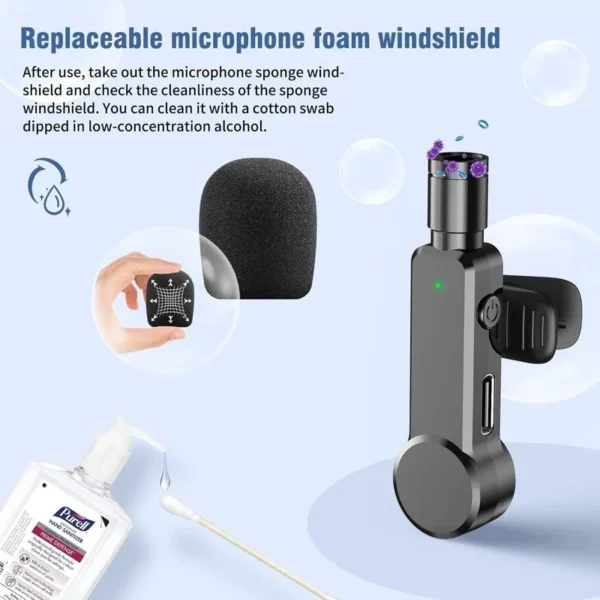 میکروفون یقه ای دو عددی بی سیم برند Newmine مدل MC88 - تصویر 10