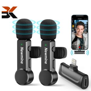 میکروفون یقه ای دو عددی بی سیم برند Newmine مدل MC88