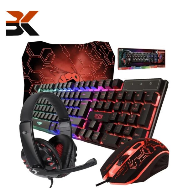 ست ماوس و کیبورد هدست RGB برند Orzly مدل RX250
