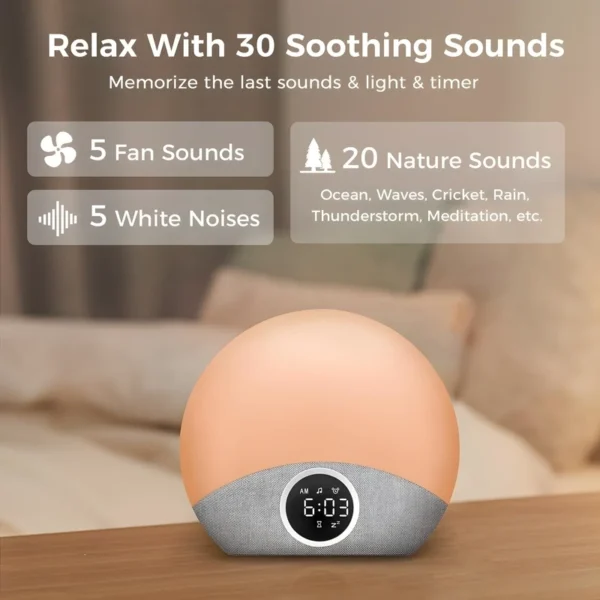 ساعت دیجیتالی زنگدار رومیزی طلوع برند Momcozy مدل WN07 - تصویر 6