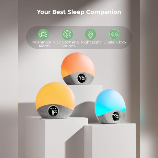 ساعت دیجیتالی زنگدار رومیزی طلوع برند Momcozy مدل WN07 - تصویر 2