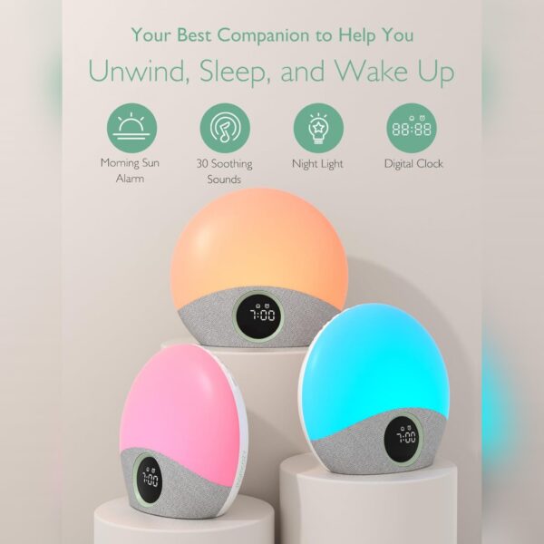 ساعت دیجیتالی زنگدار رومیزی طلوع برند Momcozy مدل WN07 - تصویر 5