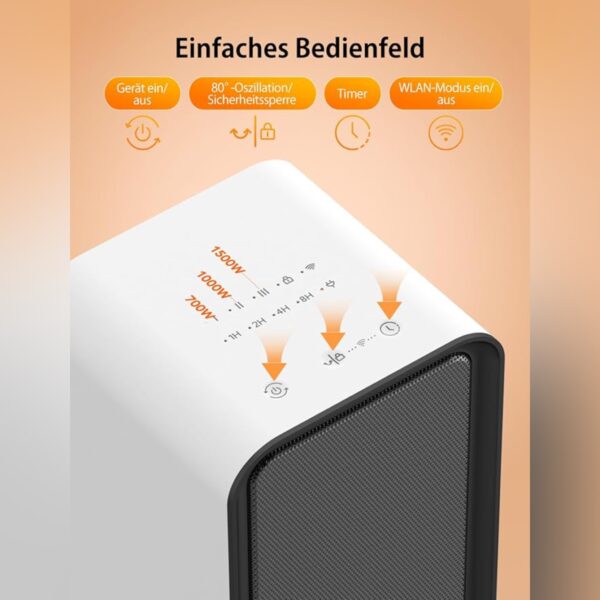 بخاری برقی هوشمند Govee Life مدل H713A کم مصرف و قابل کنترل با موبایل - تصویر 3