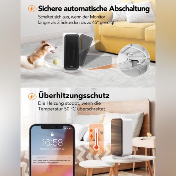 بخاری برقی هوشمند Govee Life مدل H713A کم مصرف و قابل کنترل با موبایل - تصویر 2