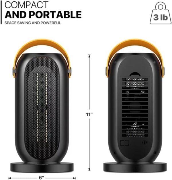 بخاری برقی فن دار با توان 600/1200 وات برند LIUNOVIP مدل ptc-1500Q1 - تصویر 3