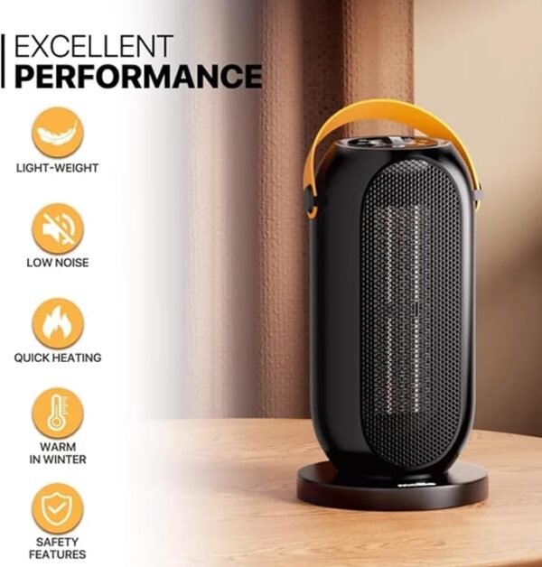 بخاری برقی فن دار با توان 600/1200 وات برند LIUNOVIP مدل ptc-1500Q1 - تصویر 4