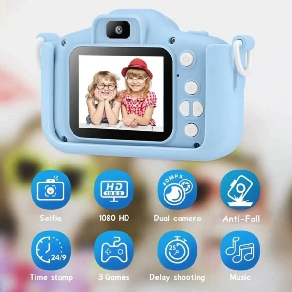 دوربین دیجیتال کودکان 20MP با بدنه ضد ضربه و صفحه نمایش HD - تصویر 14